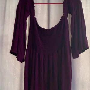 off the shoulder mid length sleeve shirt